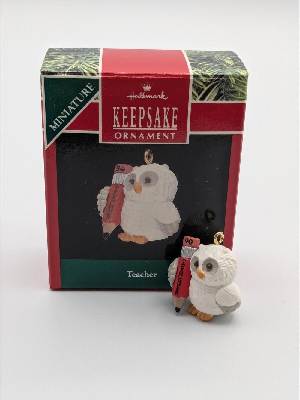 Hallmark Keepsake Teacher Miniature Ornament 1990, New in Box